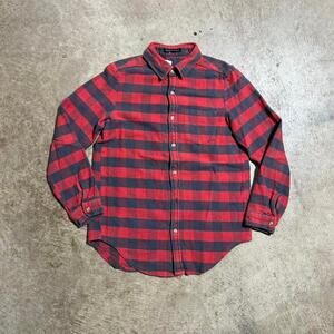 Red Brandy Melville Longsleeve Button Down Shirt